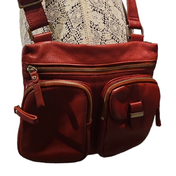 Danier Leather Red Crossbody Bag - Picture 2 of 12